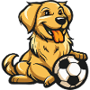 Funny dog with ball