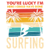 Surfing at sunset