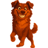 Australian Shepherd Cartoon Grin