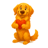 Golden Retriever Cartoon with Heart