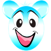 Cheerful Blue White Bear Mascot