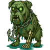 Zombie-Bulldogge mit Anker-Ketten-Horror
