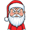 Angry Santa Claus Funny Cartoon