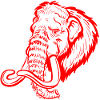 Red Mammoth Line Art