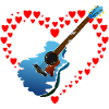 Heart with guitar