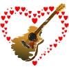 Heart with guitar