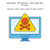 Blue Screen Humor Skull Warning