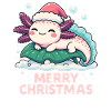 Cute Axolotl Merry Christmas