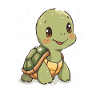 Winter turtle in the snow