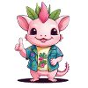 Kawaii Drachen im Hawaiihemd
