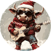 Bull Christmas Guitar Taurus