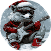 Wolf Christmas Guitar