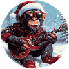 Monkey Christmas Guitar