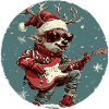 Deer Christmas Guitar