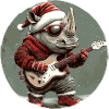 Rhino Christmas Guitar