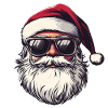 Santa Claus with sunglasses