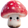 Champignon Kawaii avec visage