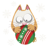 Cute Christmas Cat Winter Atmosphere