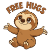 Sloth Cute Free Hugs Gift