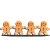 Gingerbread Quartet Holiday Charm