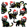 Cat Christmas Christmas Lights