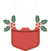 Pocket Pup Holly Christmas