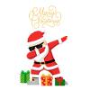 Funny Santa Claus Dabbing Snow