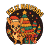 Chihuahua Feliz Navidad Christmas