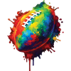 Rugby Ball - Colorful Sports Design for Fans