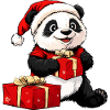 Panda Santa Claus