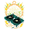 Turntables DJ, Graffiti Style, Rave Music