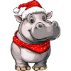 Weihnachten Nilpferd