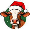 Cows Christmas / Santa Claus Cow