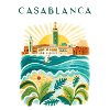 Casablanca Coastal Idyll Illustration