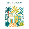 Marokko Palmenstadt Illustration