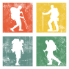 Wandern Wanderung Berge Retro