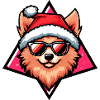 Dog in Santa style Pomeranian