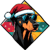 Doberman Christmas Sunglasses