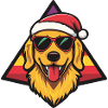 Dog in Santa style