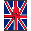 Red Octopus Union Jack Flag