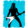 Heavy Metal Guitarist Poster