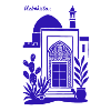 Uzbekistan Architecture Blue Silhouette