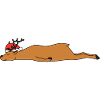 Sleeping Christmas Reindeer Funny Holiday Art