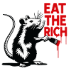 Rat with a red message