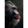 Mandrill Gaze in Velvet Night