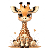 Cuddly Giraffe Baby Heart Friends