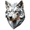 Wolf Head LowPoly Geometric