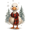 Cute duck winter christmas