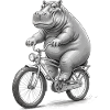 Hippo on a Bicycle