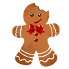 Sugar Gloss Gingerbread Man with Bow